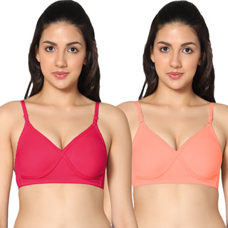 Nysa Non-Padded Full Coverage T-Shirt Bra (Pack of 2) - Incare