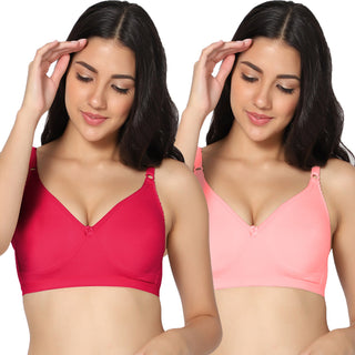 Suhani Non-Padded Full Coverage T-Shirt Bra (Pack of 2) - Incare