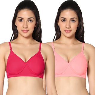 Nysa Non-Padded Full Coverage T-Shirt Bra (Pack of 2) - Incare