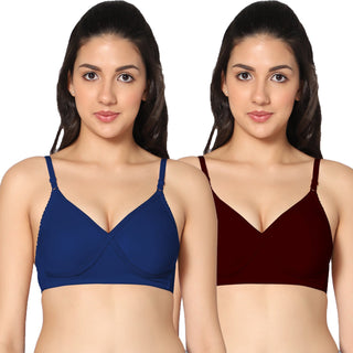 Nysa Non-Padded Full Coverage T-Shirt Bra (Pack of 2) - Incare