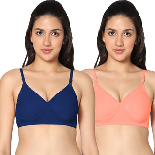 Nysa Non-Padded Full Coverage T-Shirt Bra (Pack of 2) - Incare