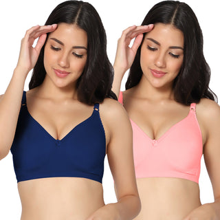 Suhani Non-Padded Full Coverage T-Shirt Bra (Pack of 2) - Incare