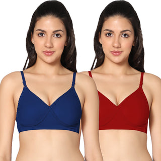 Nysa Non-Padded Full Coverage T-Shirt Bra (Pack of 2) - Incare