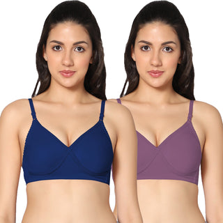 Nysa Non-Padded Full Coverage T-Shirt Bra (Pack of 2) - Incare