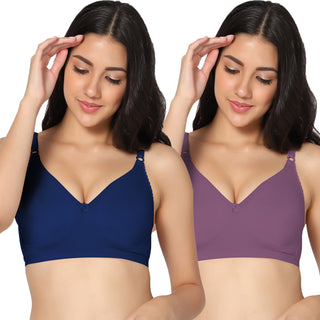 Suhani Non-Padded Full Coverage T-Shirt Bra (Pack of 2) - Incare