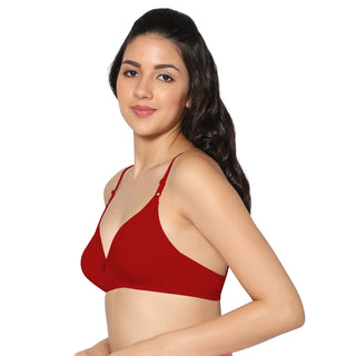 Tulie Non-Padded Half Coverage T-Shirt Bra (Pack of 2) - Incare