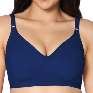 SUHANA_ROYAL BLUE Non-Padded Full Coverage T-Shirt Bra (Pack of 1) - Incare