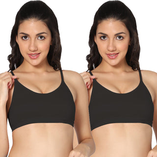 ALPLSP-04 Non-Padded Full Coverage Sports bra (Pack of 2) - Incare