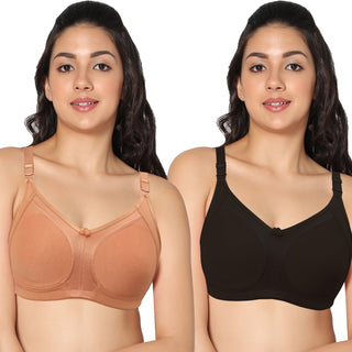 ALPLSPACEX Non-Padded Full Coverage T-Shirt Bra (Pack of 2) - Incare