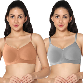 ALPLNIVEA Non-Padded Full Coverage T-Shirt Bra (Pack of 2) - Incare