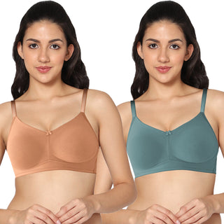 ALPLNIVEA Non-Padded Full Coverage T-Shirt Bra (Pack of 2) - Incare