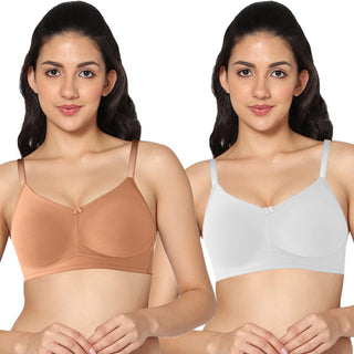 ALPLNIVEA Non-Padded Full Coverage T-Shirt Bra (Pack of 2) - Incare