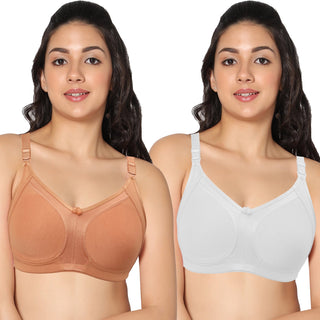 ALPLSPACEX Non-Padded Full Coverage T-Shirt Bra (Pack of 2) - Incare