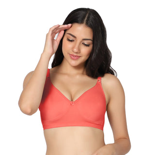 SUHANA_TOMATO Non-Padded Full Coverage T-Shirt Bra (Pack of 1) - Incare