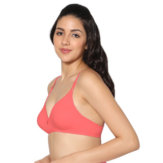 Tulie Non-Padded Half Coverage T-Shirt Bra (Pack of 2) - Incare