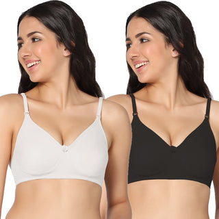 Navya Lightly Padded Full-Coverage T-Shirt bra (Pack of 2) - Incare