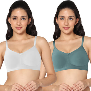 ALPLNIVEA Non-Padded Full Coverage T-Shirt Bra (Pack of 2) - Incare