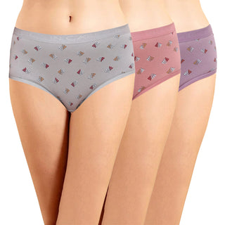 High Rise Full Coverage Outer Elastic Hipster Panty (Pack of 3)