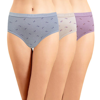 High Rise Hipster Panties with Outer Elastic (Pack of 3)